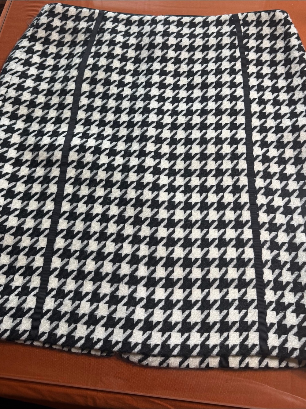 Black and White Houndstooth Skirt